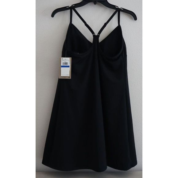 Nike Swim NESSB217 001 Womens Sz Medium Black Essential Racerback Swim Dress $64 - Picture 2 of 11